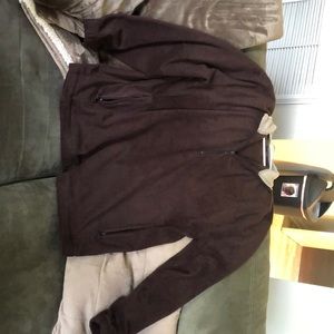 Quarter zip brown pull over size XL